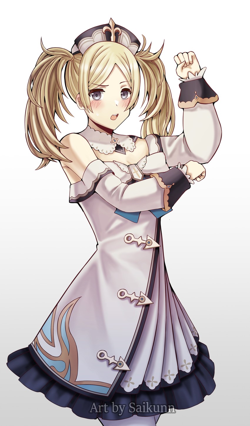 barbara and lissa (genshin impact and 3 more) drawn by saikunartworks