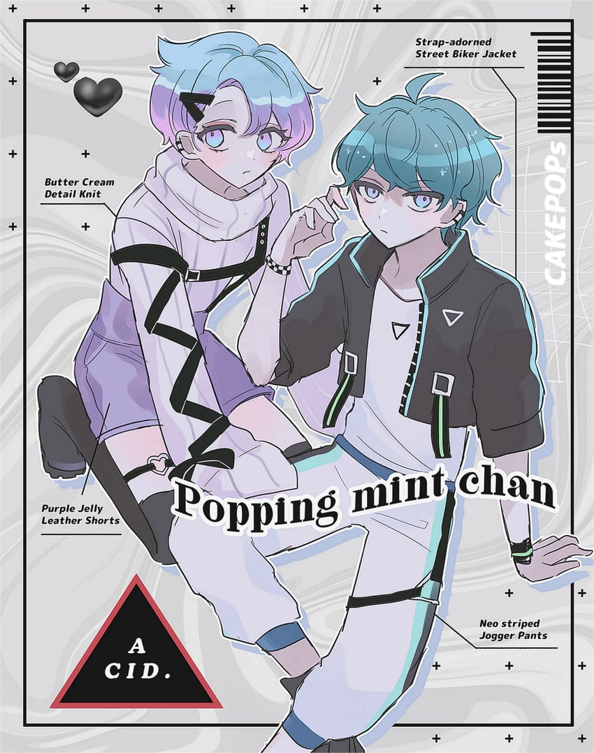 popping candy cookie and spearmint cookie (cookie run and 1 more) drawn by mamimumemo