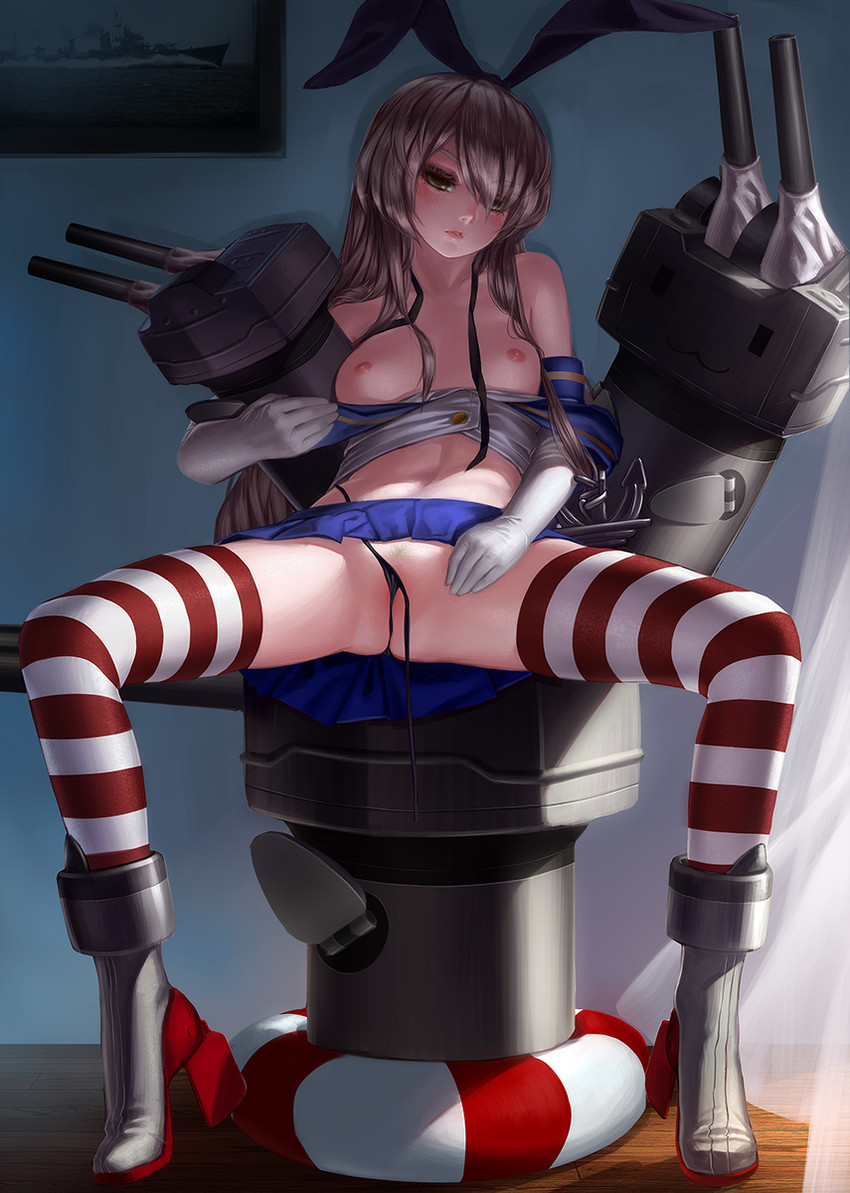 shimakaze and rensouhou-chan (kantai collection) drawn by rail_(silverbow)