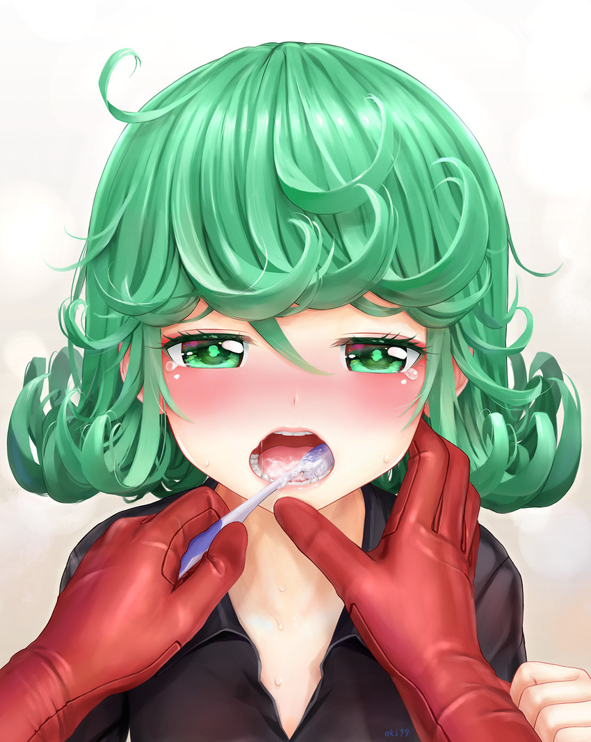 tatsumaki and saitama (monogatari and 2 more) drawn by aki99