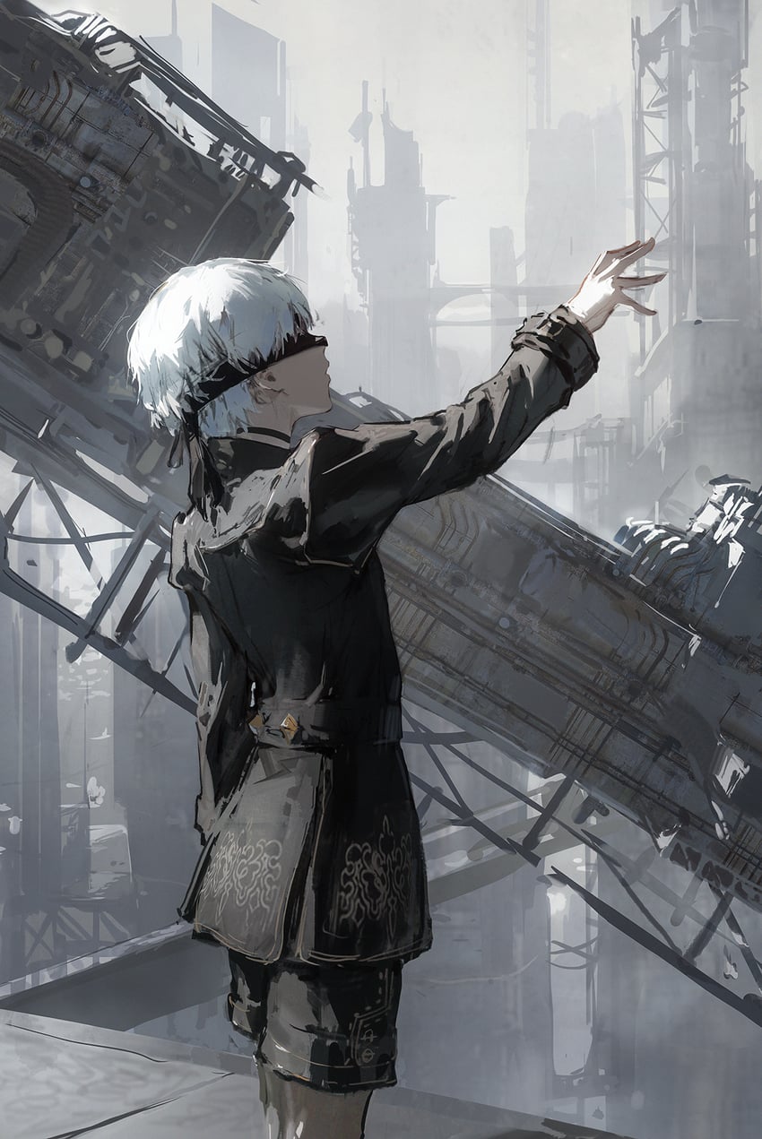 9s (nier and 1 more) drawn by dino_(dinoartforame)