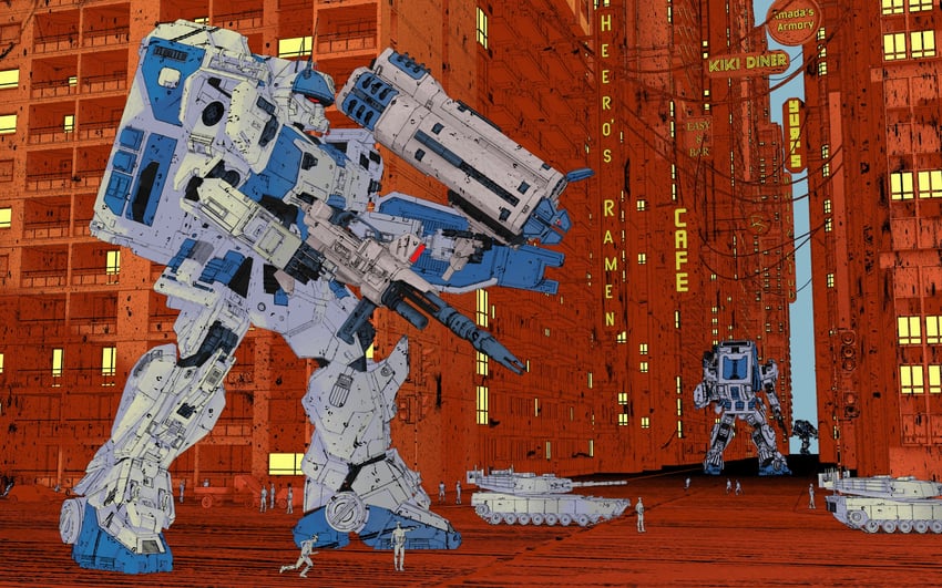 gundam ez8 (gundam and 1 more) drawn by belgianboolean
