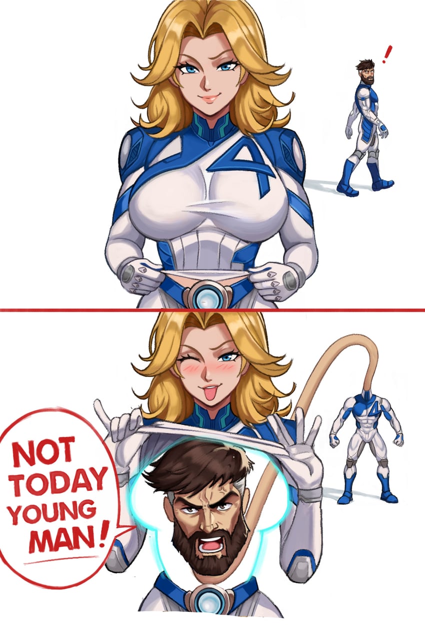 sue storm and reed richards (marvel and 2 more) drawn by neggoartz