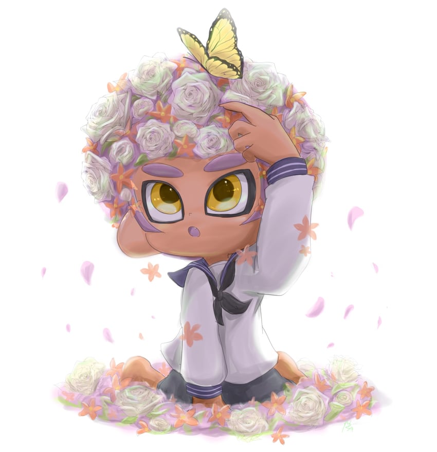 octoling player character and octoling boy (splatoon) drawn by rairaraixyz