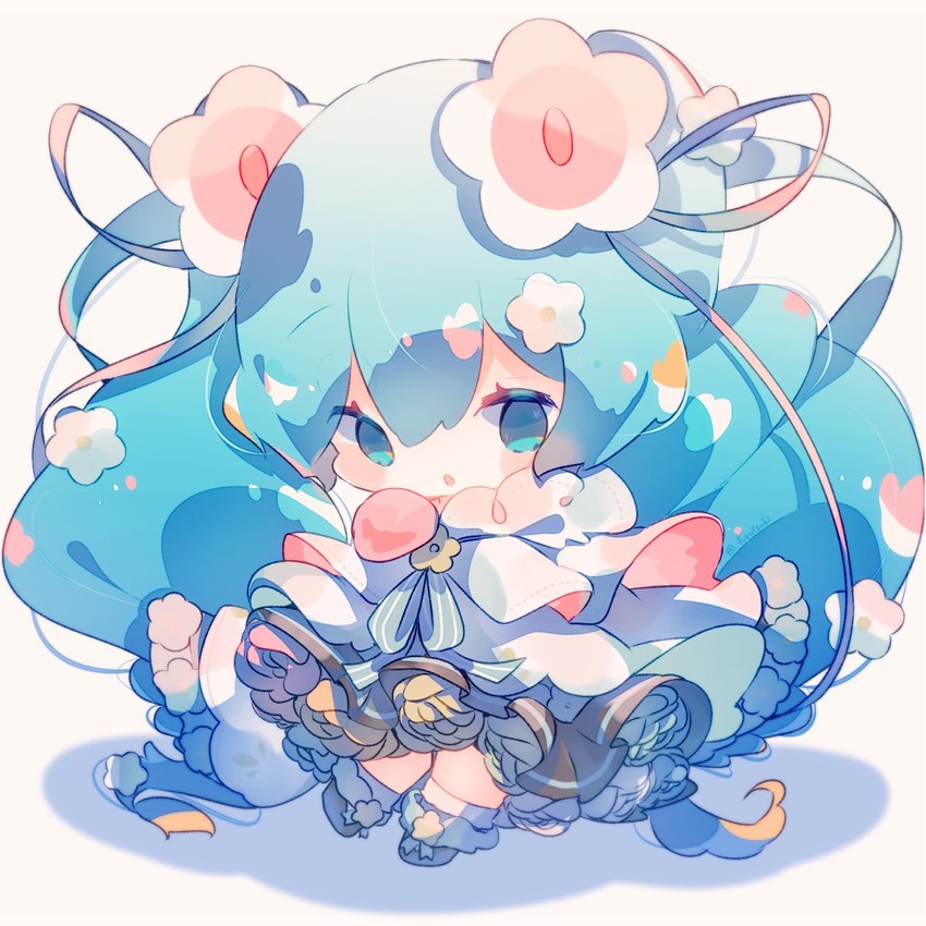 hatsune miku and magical mirai miku (vocaloid and 1 more) drawn by fuyuzuki_gato