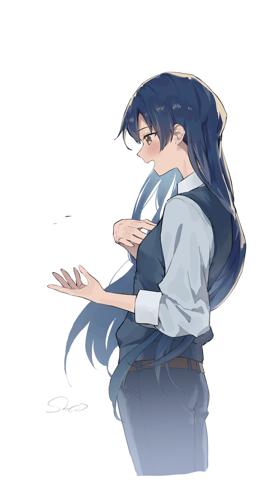 kisaragi chihaya (idolmaster and 2 more) drawn by sanpo_(sanpo_1027)