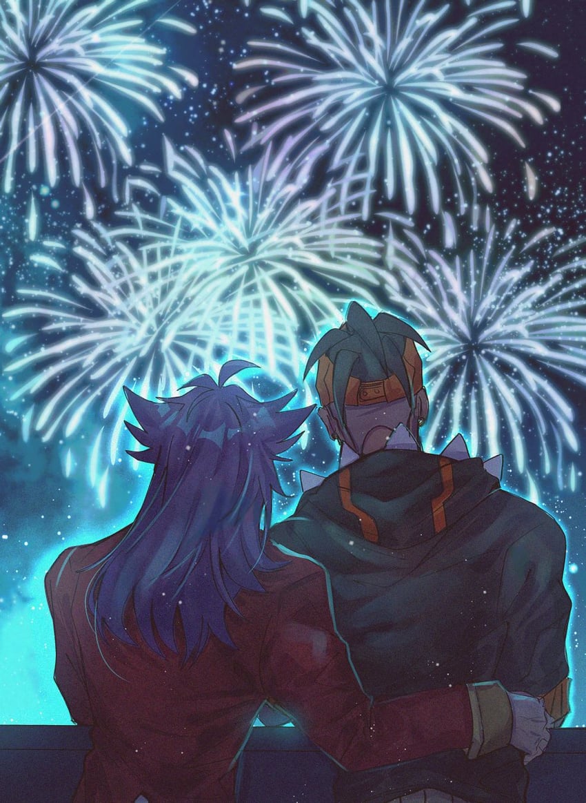 leon and raihan (pokemon and 1 more) drawn by chiyo_(miichiyochin)