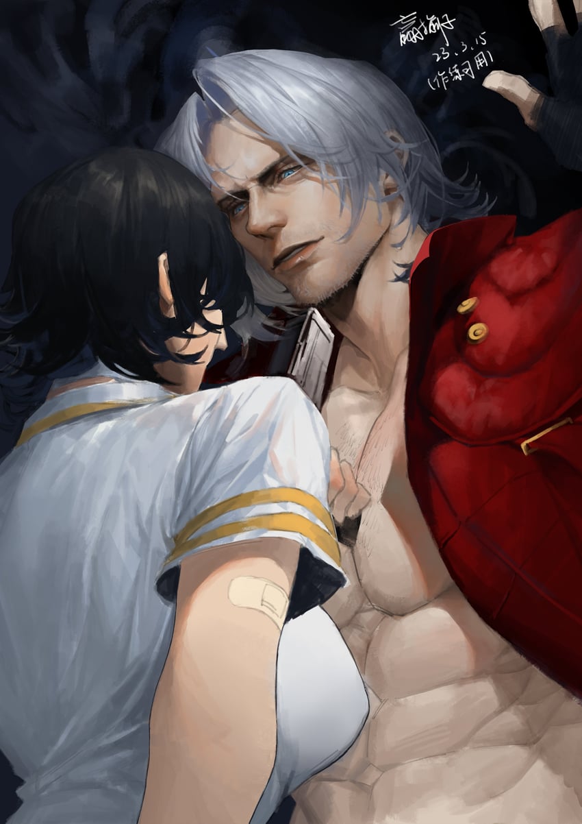 dante and lady (devil may cry and 1 more) drawn by yingyuzi010523