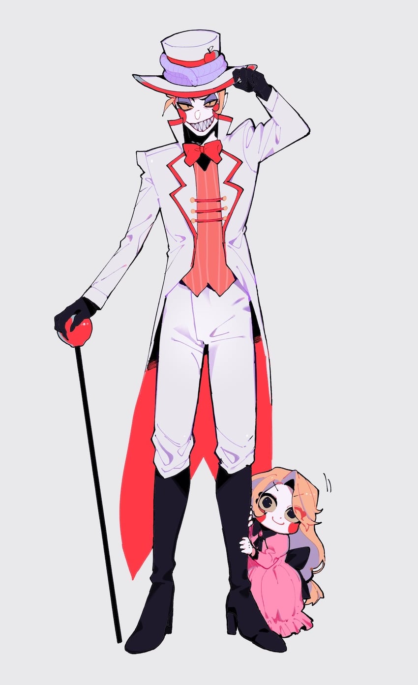 lucifer morningstar and charlie morningstar (hazbin hotel) drawn by neg_50asu