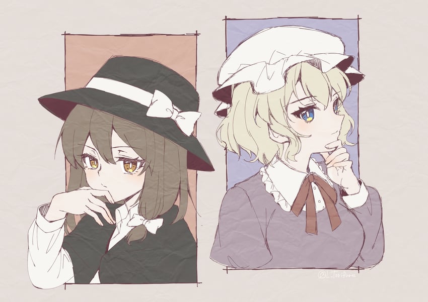 usami renko and maribel hearn (touhou) drawn by kinese_(katasutorohu)