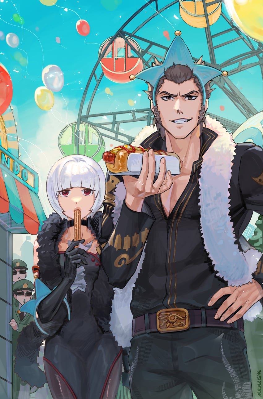 shi-long lang and shih-na (ace attorney and 2 more) drawn by maro_(mrmrbim)