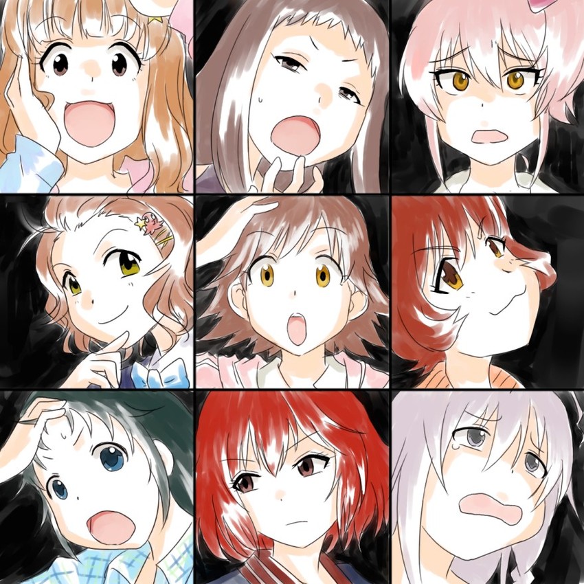 jougasaki mika, honda mio, hoshi syoko, moroboshi kirari, koseki reina, and 4 more (idolmaster and 1 more) drawn by supon