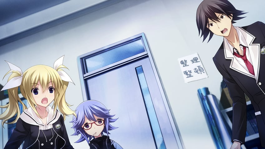 arimura hinae, kazuki hana, and itou shinji (chaos;child) drawn by sasaki_mutsumi