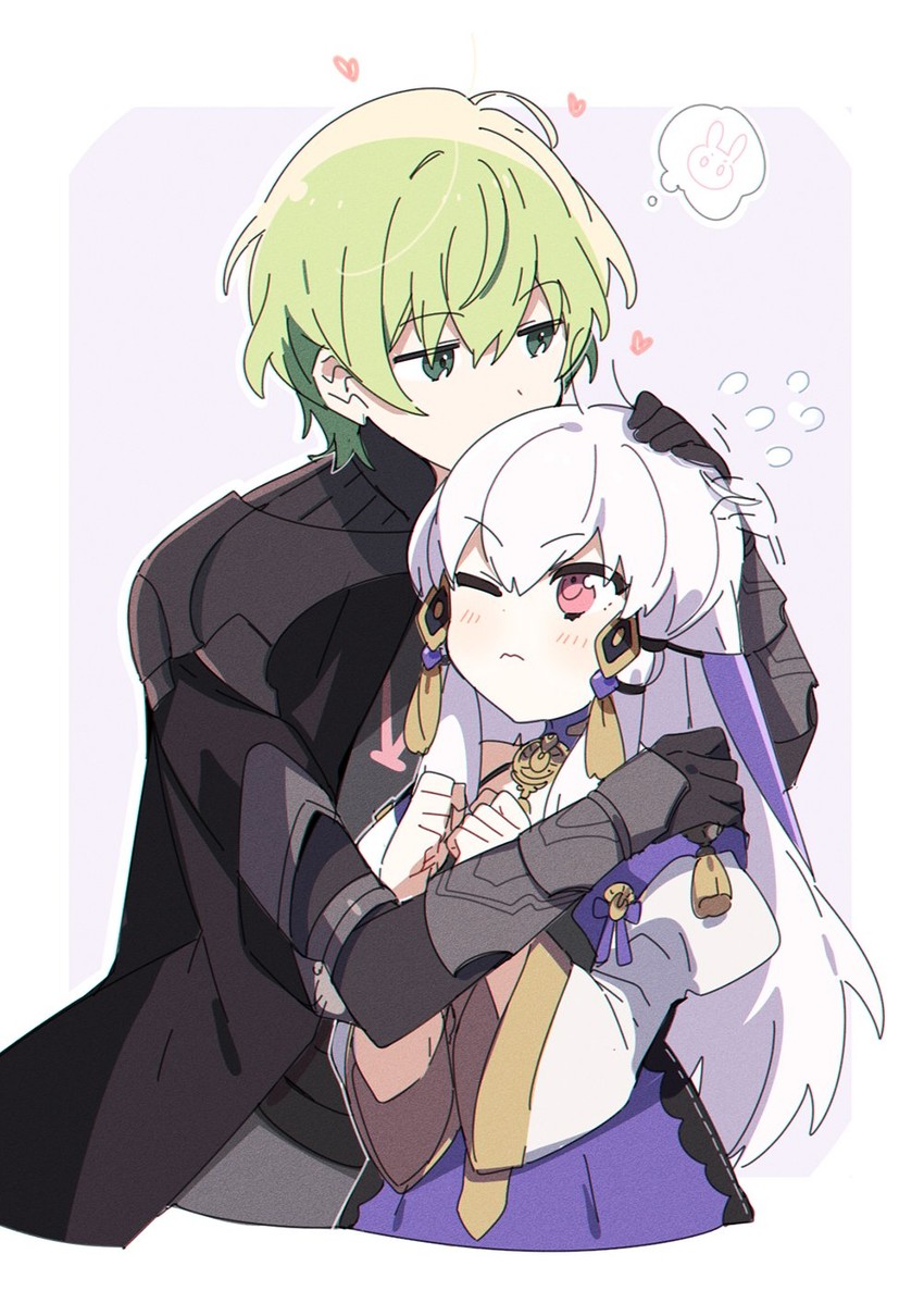 lysithea von ordelia and male byleth (fire emblem and 1 more) drawn by ap_bar