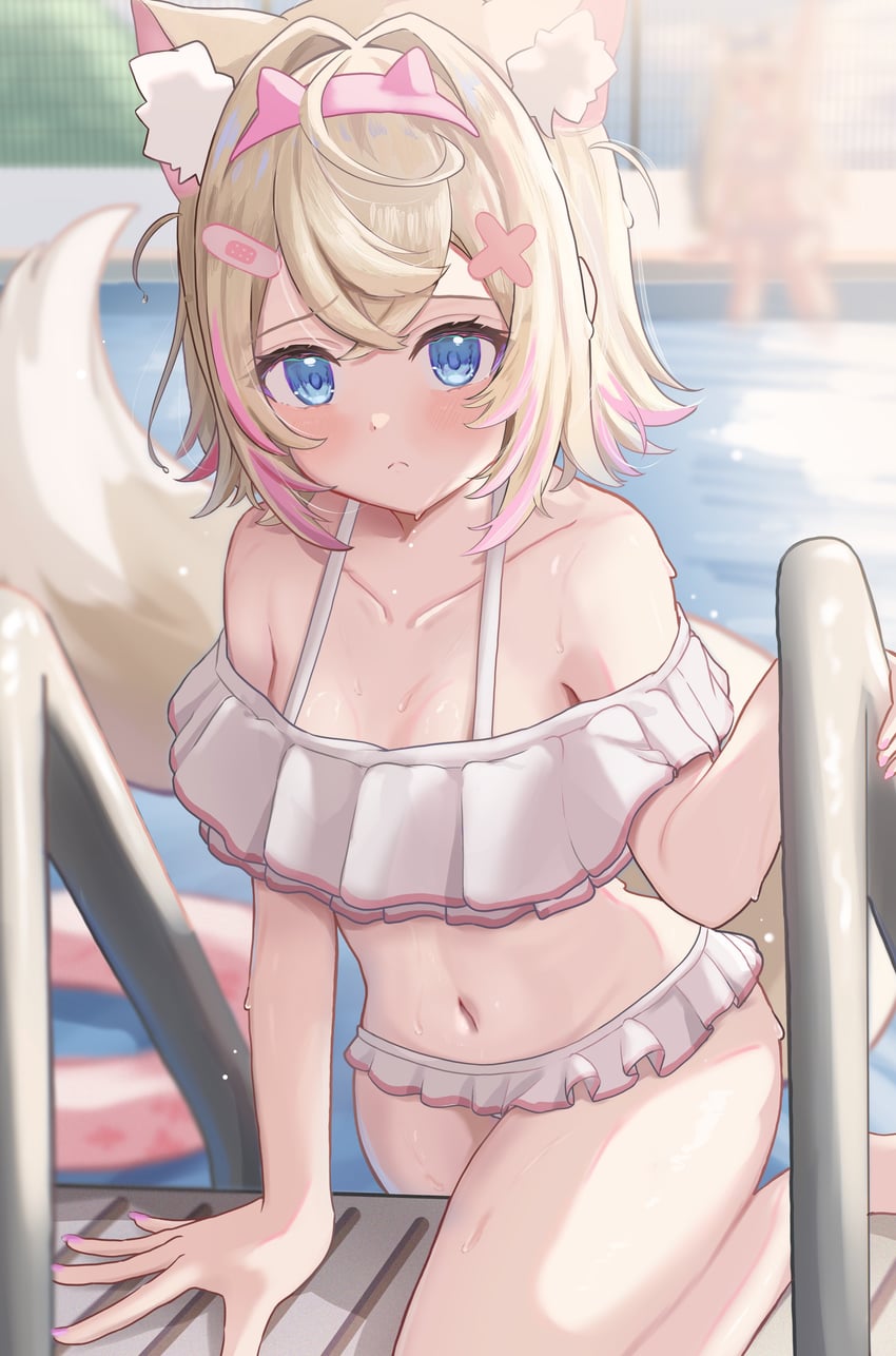 mococo abyssgard (hololive and 1 more) drawn by sasamin