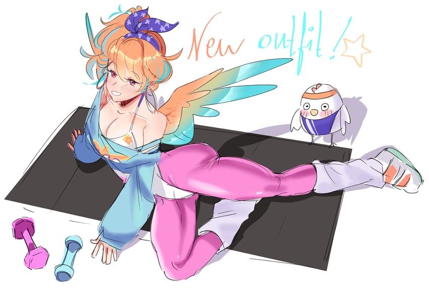 takanashi kiara and kfp employee (hololive and 1 more) drawn by yorobisan