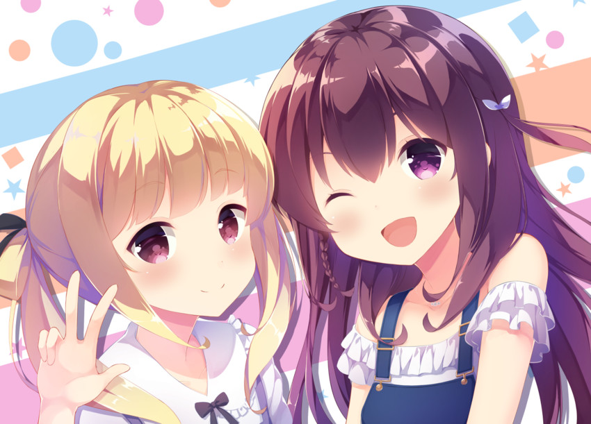 karasuma chitose and sonou momoka (girlish number) drawn by .com_(bot_com1)