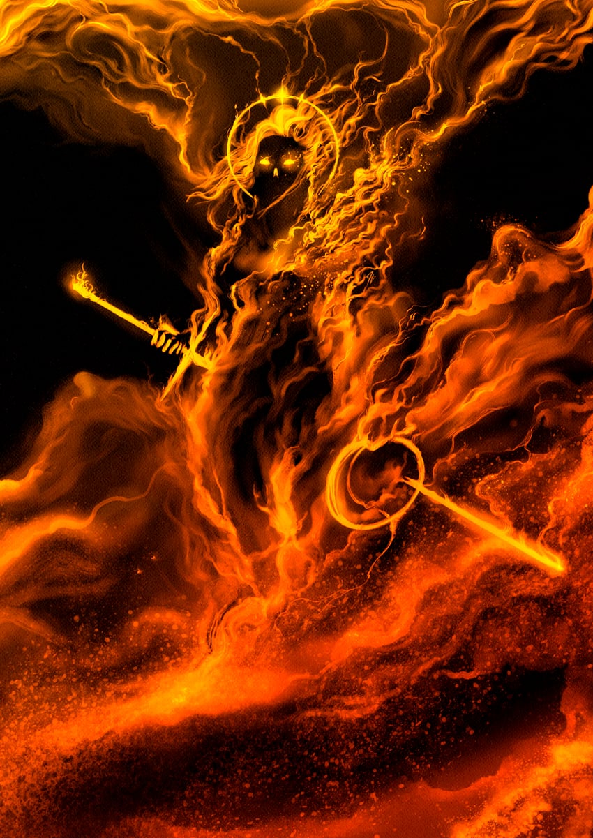 balrog (tolkien's legendarium and 1 more) drawn by kungfugenius