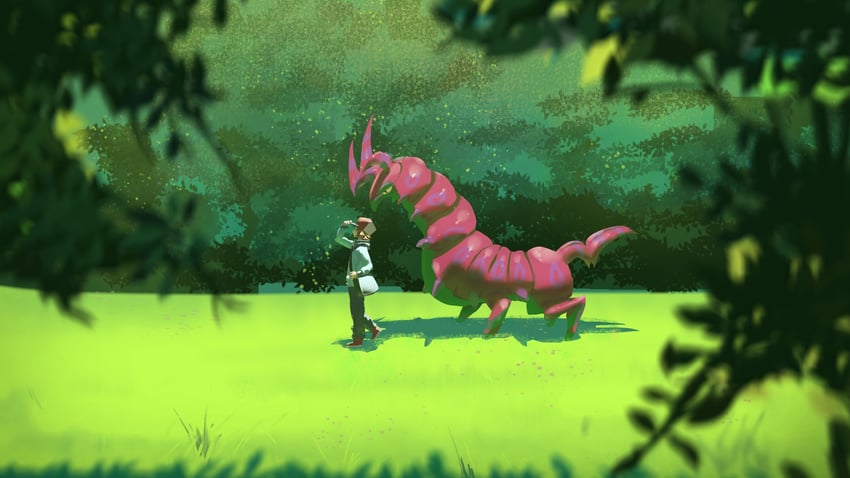 hilbert and scolipede (pokemon and 1 more) drawn by droplet_(uyfv4325)