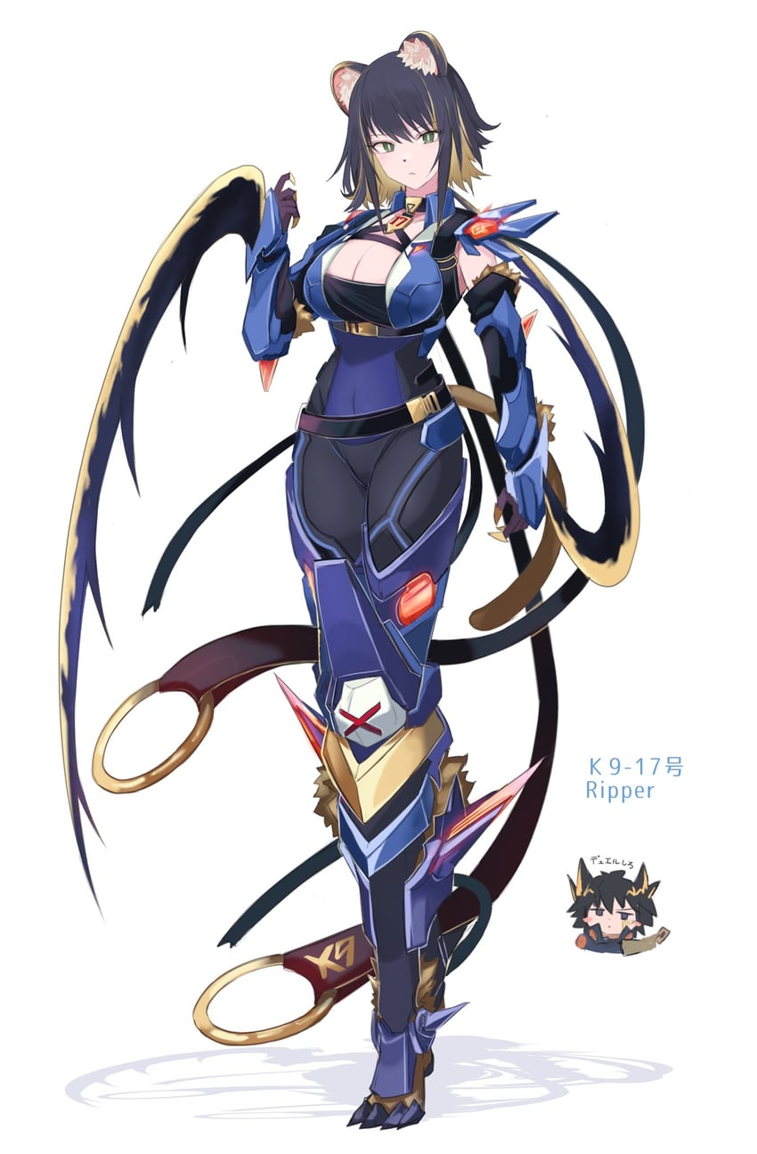 fudo yusei, k9 - #17 izuna, and k9 - #17 "ripper" (yu-gi-oh! and 1 more) drawn by sakuragi_raia