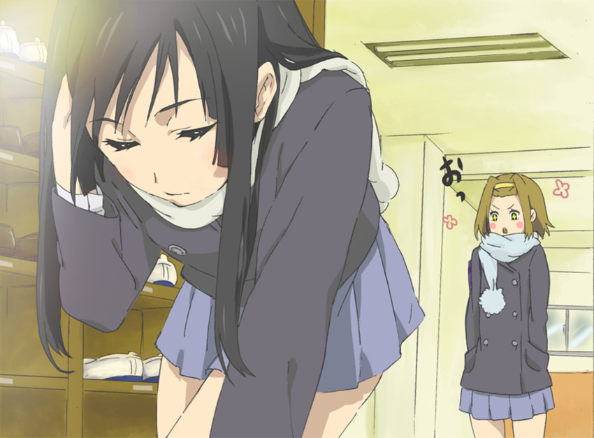 akiyama mio and tainaka ritsu (k-on!) drawn by mocchii_(mogitate-kajitu)