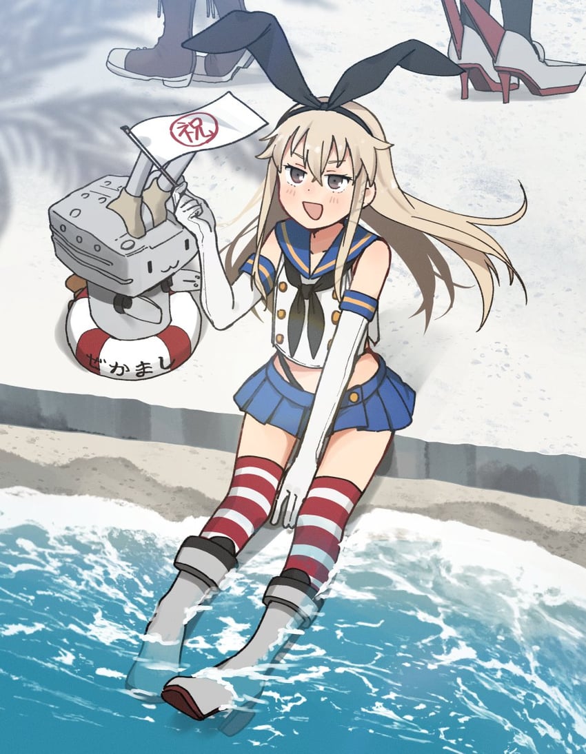 shimakaze and rensouhou-chan (kantai collection) drawn by annin_musou