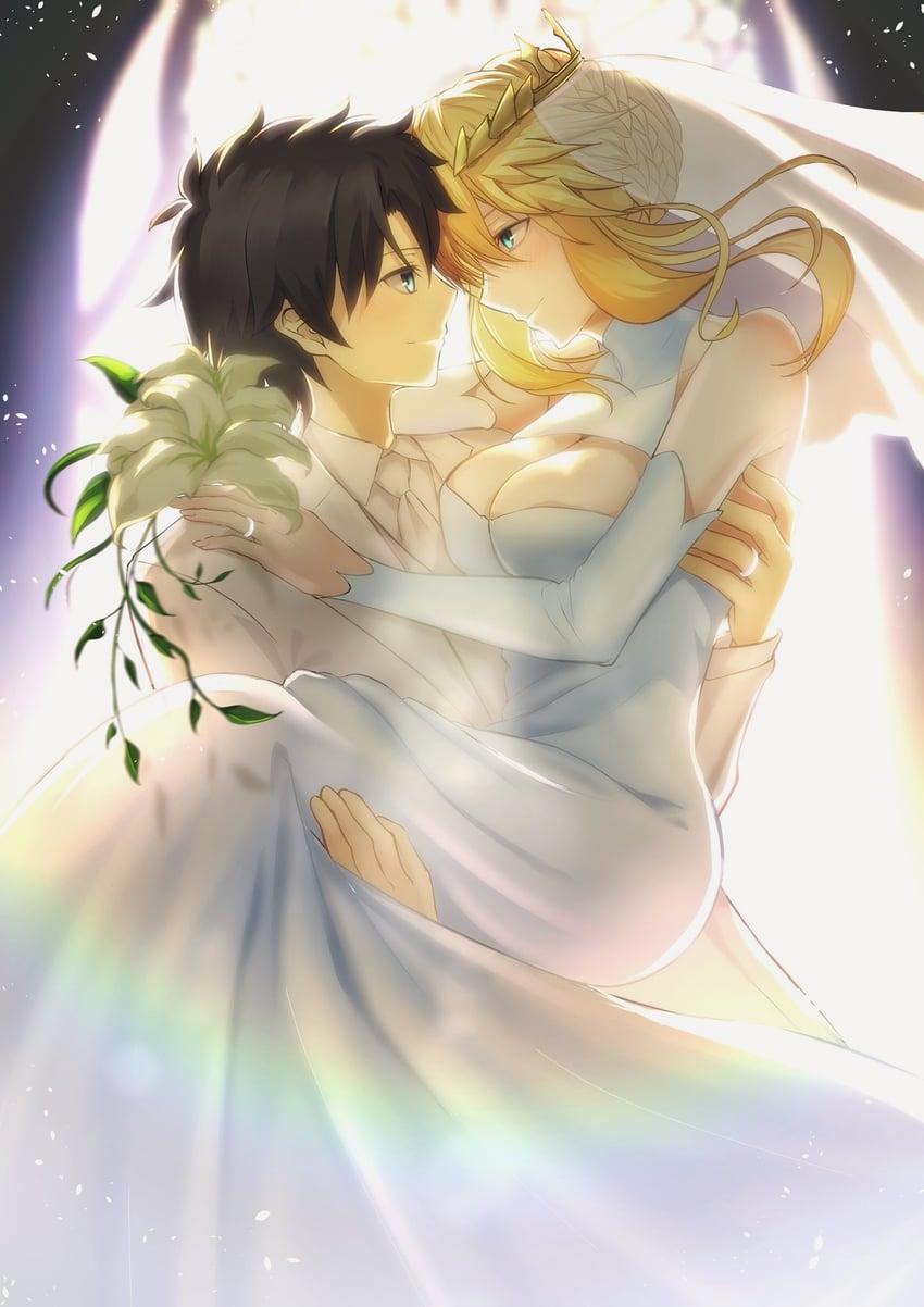 artoria pendragon and fujimaru ritsuka (fate and 1 more) drawn by toomishou