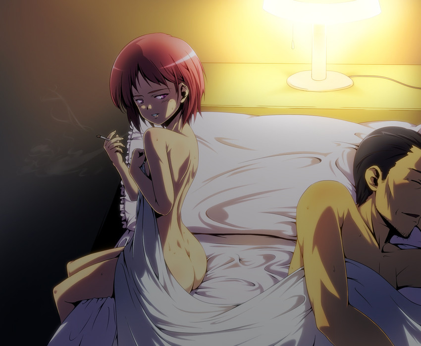 tsukuyomi komoe and kamijou touya (toaru majutsu no index) drawn by sakuraba_tsukasa