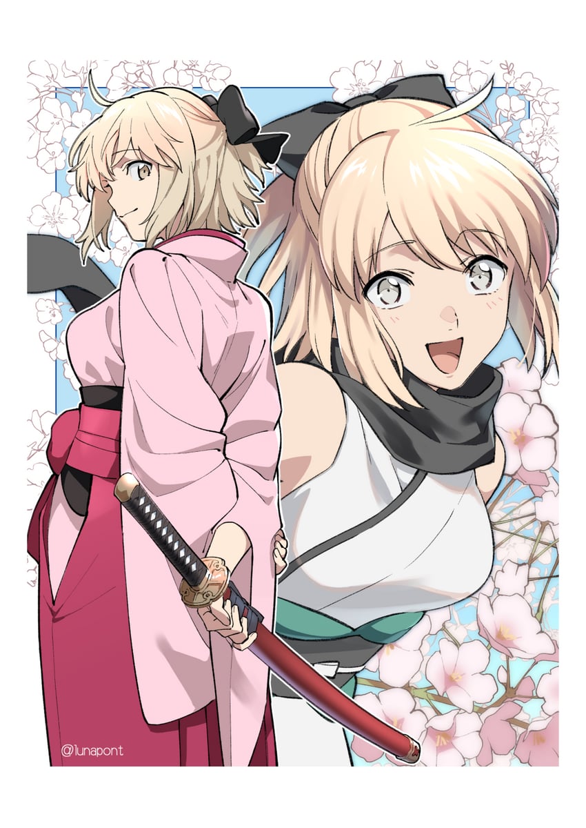 okita souji (fate and 1 more) drawn by lunapont