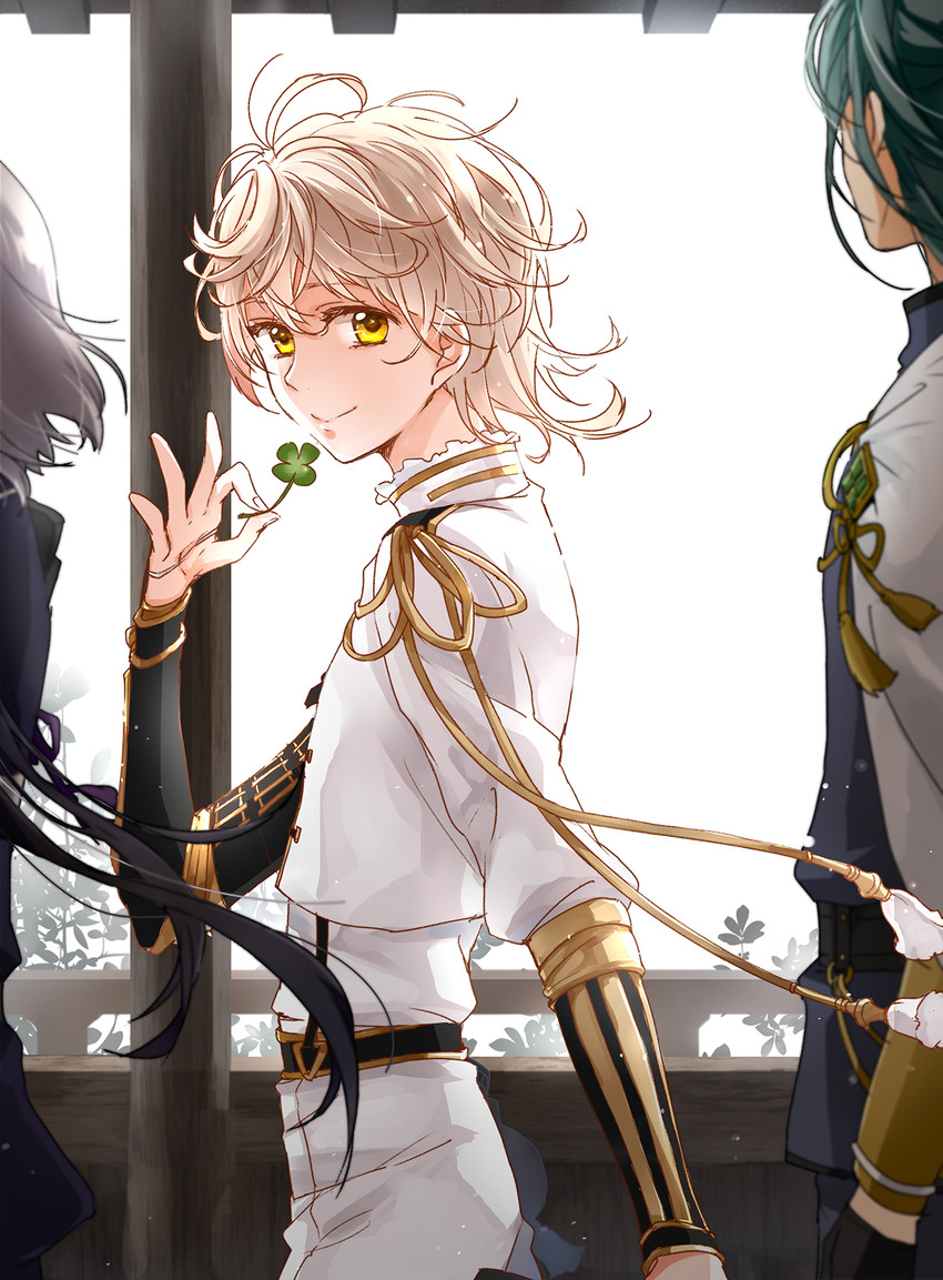 honebami toushirou, nikkari aoe, and monoyoshi sadamune (touken ranbu) drawn by hoshi_akari