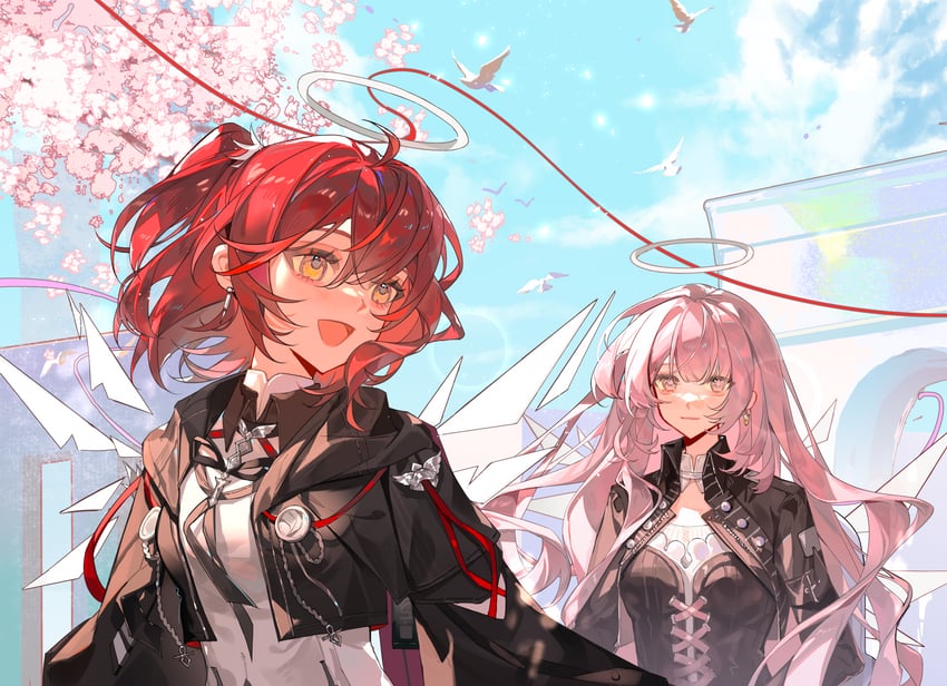 exusiai, lemuen, and exusiai the new covenant (arknights) drawn by shenbeining79537