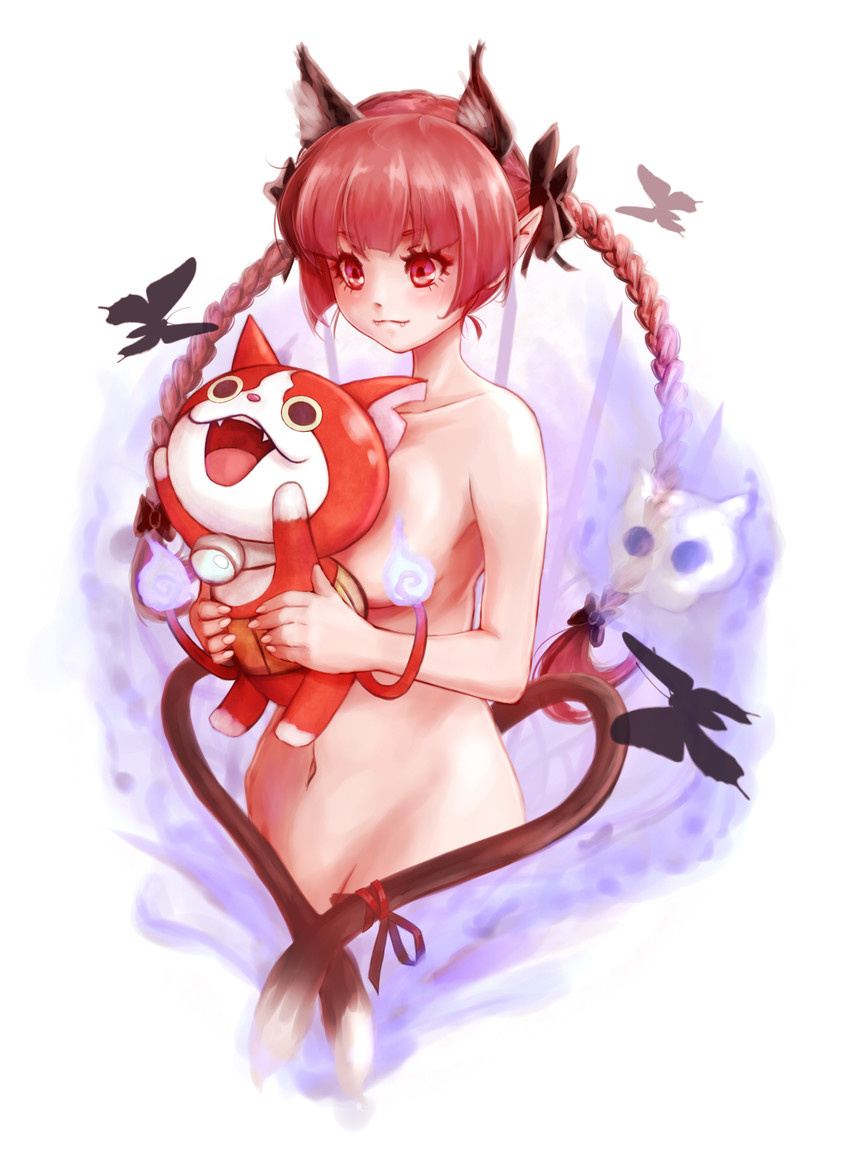 kaenbyou rin and jibanyan (touhou and 1 more) drawn by hoshibuchi