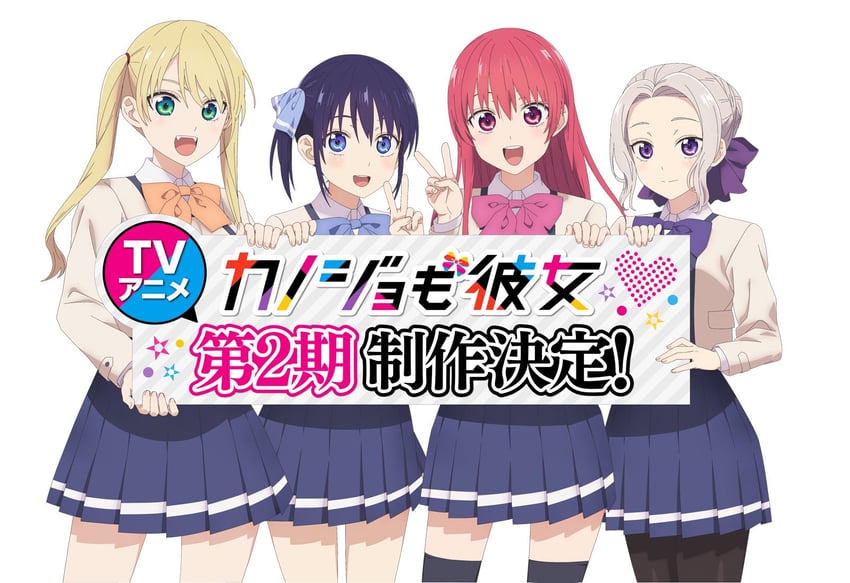 minase nagisa, hoshizaki rika, saki saki, and kiryuu shino (kanojo mo kanojo) drawn by toyota_akiko
