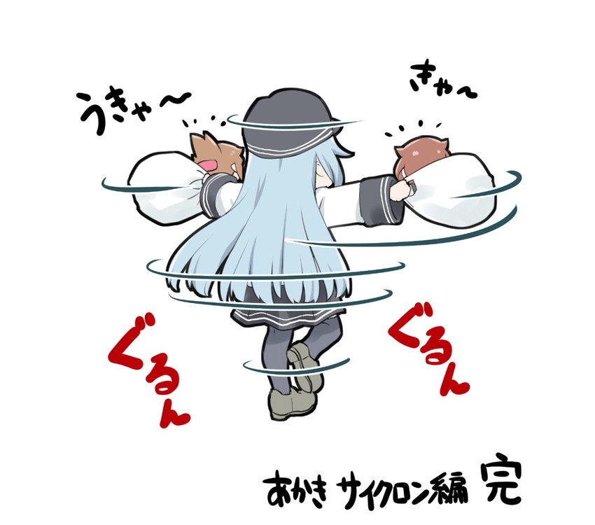 hibiki, inazuma, and ikazuchi (kantai collection) drawn by gale_kawaii
