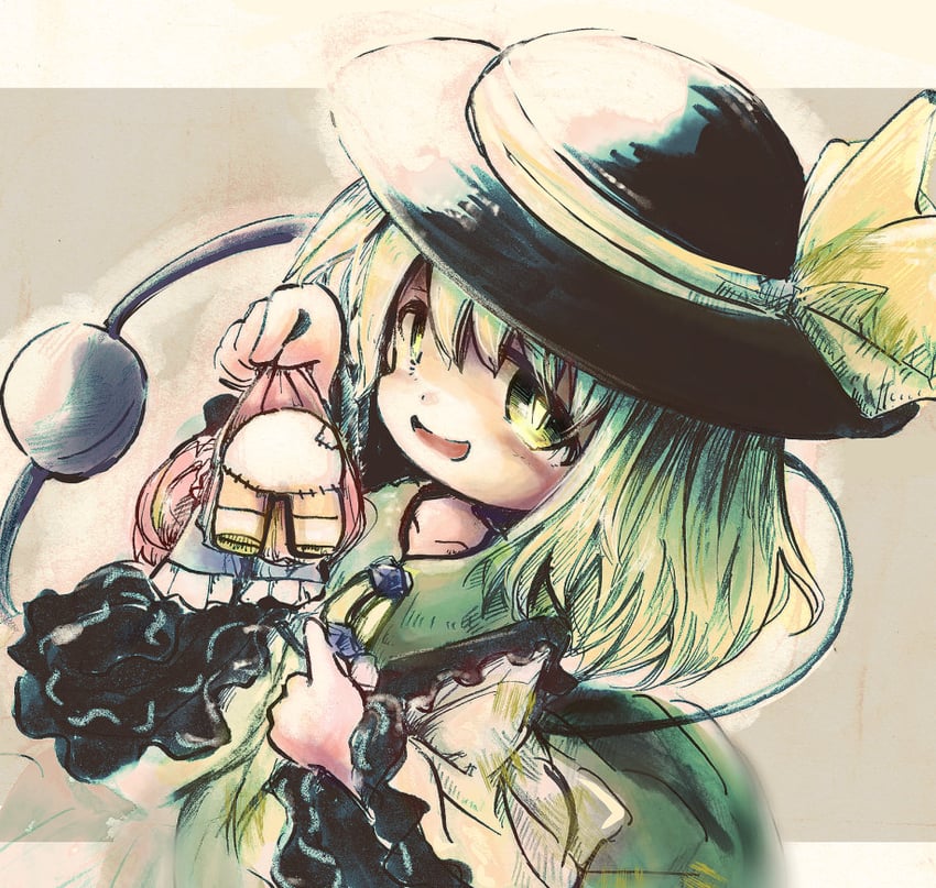 komeiji koishi and komeiji satori (touhou) drawn by kouba