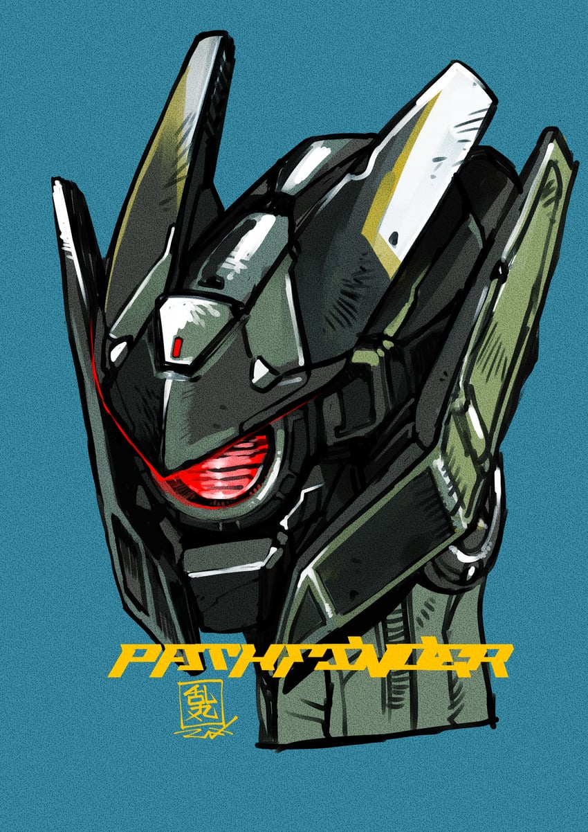 pathfinder and bad bot pathfinder (apex legends) drawn by makaron