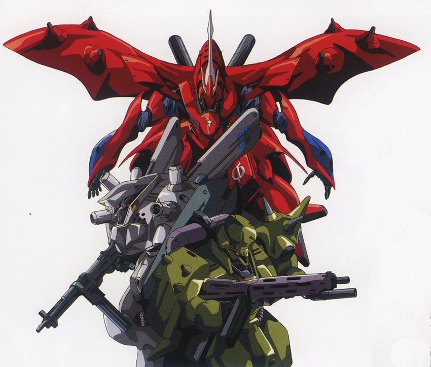 geara doga, nightingale, psycho doga, and geara doga kai (gundam and 2 more) drawn by izubuchi_yutaka
