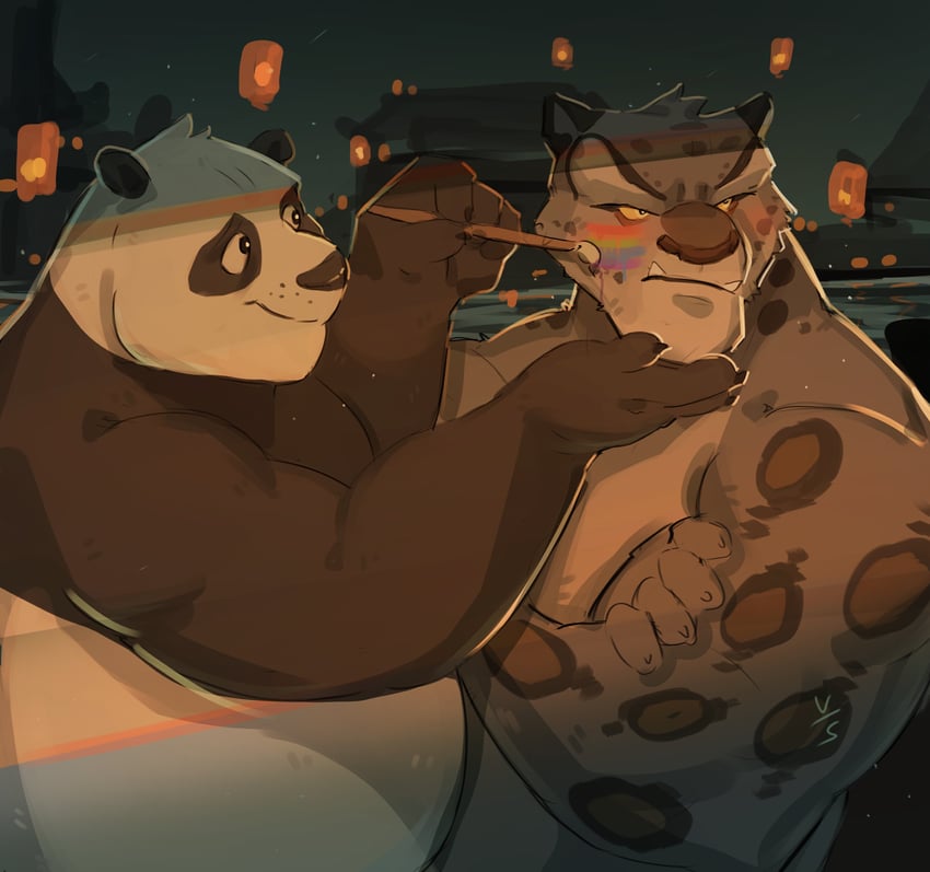 po and tai lung (kung fu panda) drawn by vinstacc