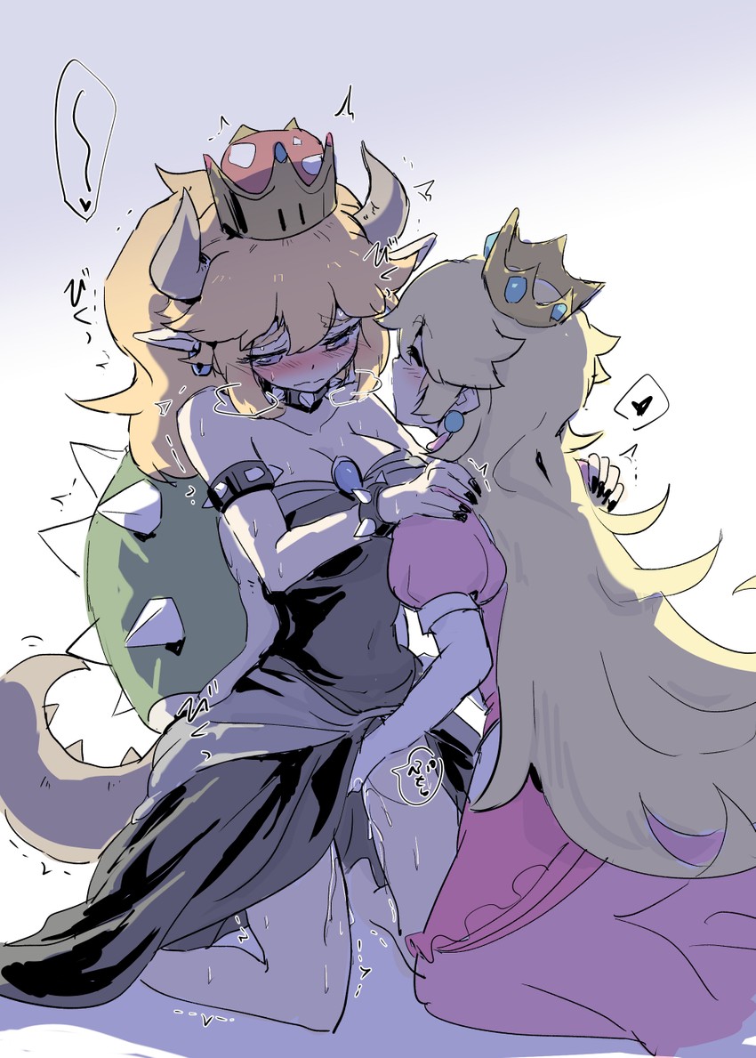 princess peach and bowsette (mario and 1 more) drawn by nejikyuu