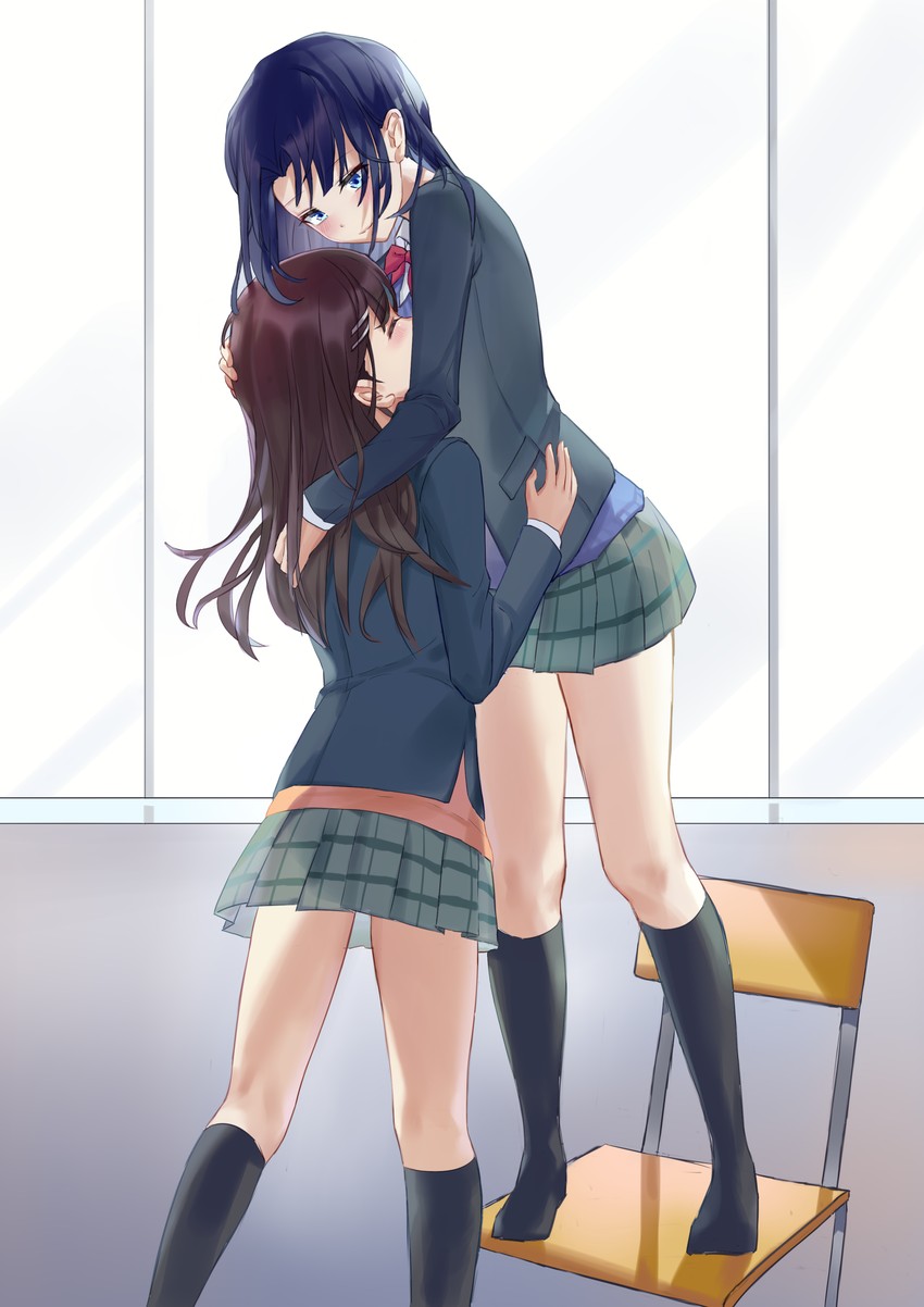 adachi sakura and shimamura hougetsu (adachi to shimamura) drawn by naga_naga