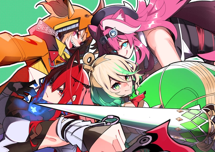 raora panthera, gigi murin, cecilia immergreen, and elizabeth rose bloodflame (hololive and 1 more) drawn by if_inochigakede