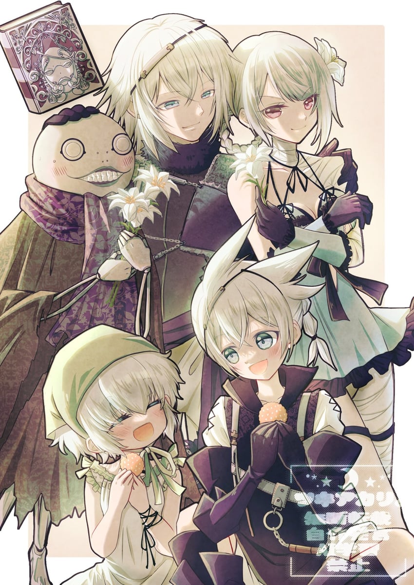 kaine, nier, emil, yonah, and grimoire weiss (nier) drawn by tsukiakari115