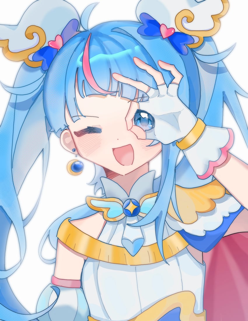 sora harewataru and cure sky (precure and 1 more) drawn by qianwa_shi_biao