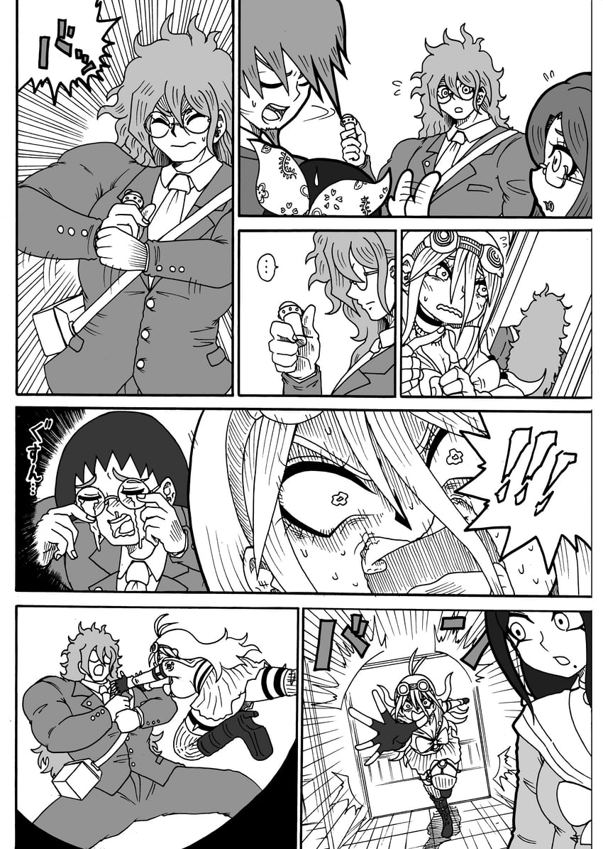 momota kaito, iruma miu, chabashira tenko, shirogane tsumugi, and gokuhara gonta (danganronpa and 1 more) drawn by jan1214
