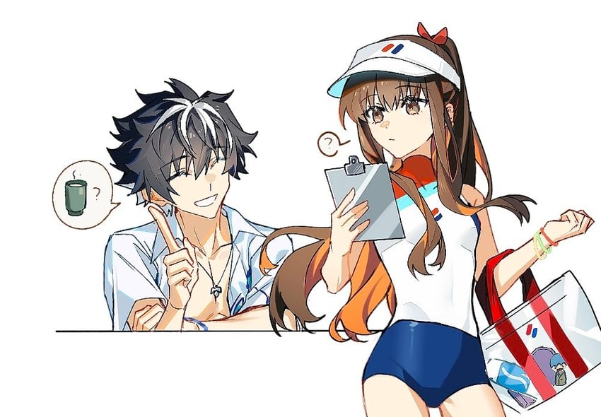 kishinami hakuno and charlemagne (fate and 1 more) drawn by idass_(idass16)
