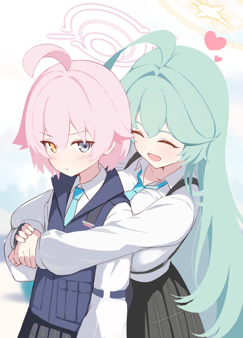 hoshino and yume (blue archive) drawn by .com_(bot_com1)