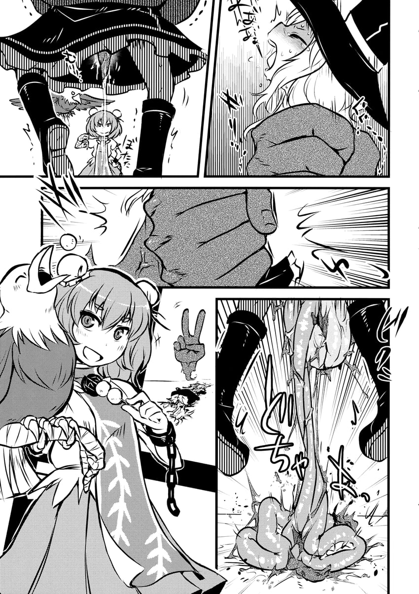 kirisame marisa and ibaraki kasen (touhou) drawn by hrsk_(kihyahya)