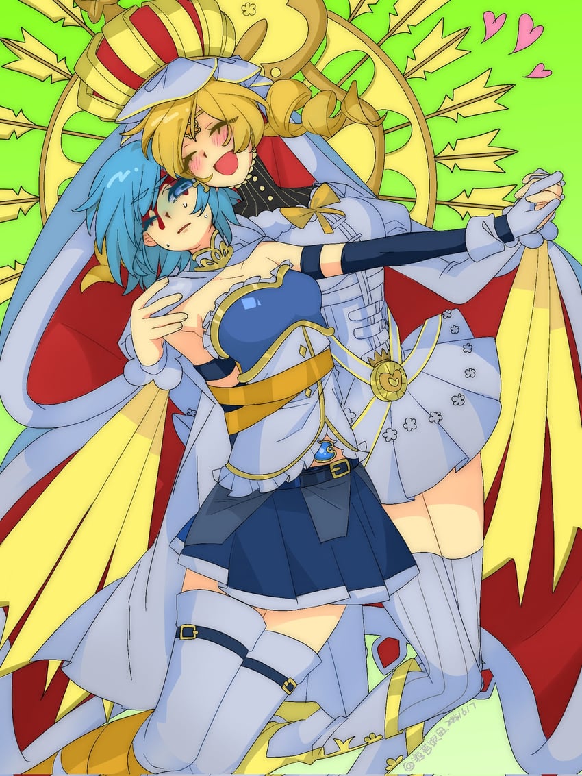 miki sayaka, tomoe mami, and holy mami (mahou shoujo madoka magica and 1 more) drawn by sqkloal4aju57ow