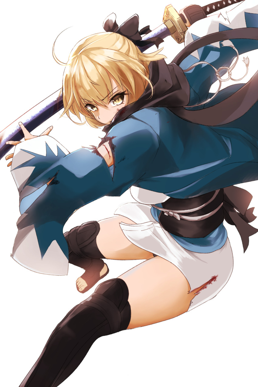 okita souji (fate and 2 more) drawn by shirokuma1414