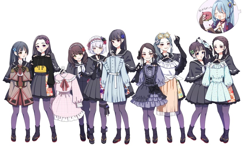 yamaguchi chihiro, jin no hana, shin no hana, otsu no hana, bo no hana, and 5 more (assault lily) drawn by amahara_nue